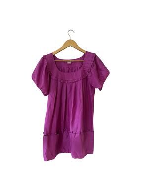 Miss Closet Purple Silk Baby Doll Dress Size Large